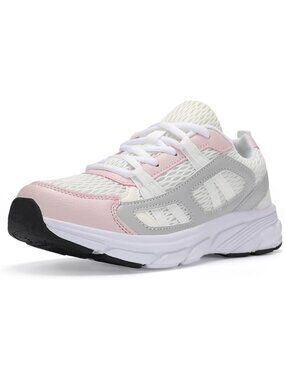 Women's Pink White Walking Shoes Comfortable Running Casual Tennis Sneakers